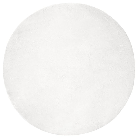 vidaXL Anti-Slip Faux Rabbit Fur Rug OLITE White Ø 160 cm Polyester