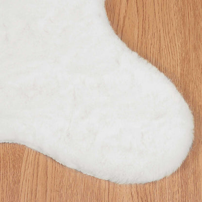 vidaXL Anti-Slip Faux Rabbit Fur Rug OLITE White 50 x 80 cm Polyester