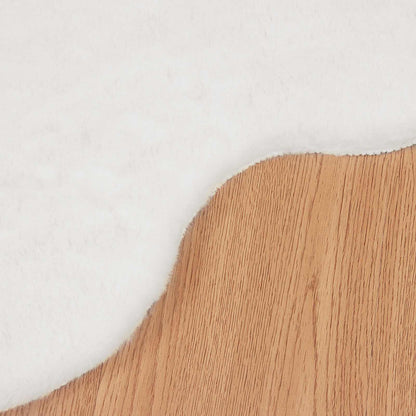 vidaXL Anti-Slip Faux Rabbit Fur Rug OLITE White 50 x 80 cm Polyester