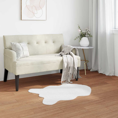 vidaXL Anti-Slip Faux Rabbit Fur Rug OLITE White 50 x 80 cm Polyester
