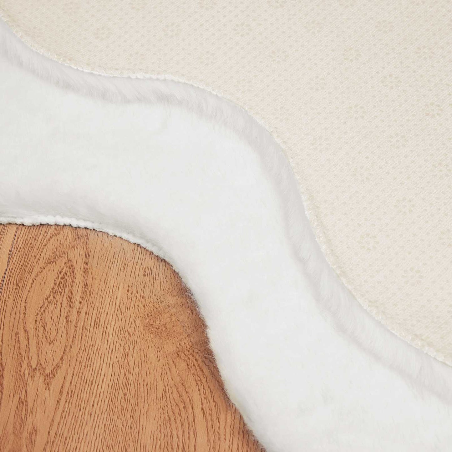 vidaXL Anti-Slip Faux Rabbit Fur Rug OLITE White 60 x 90 cm Polyester