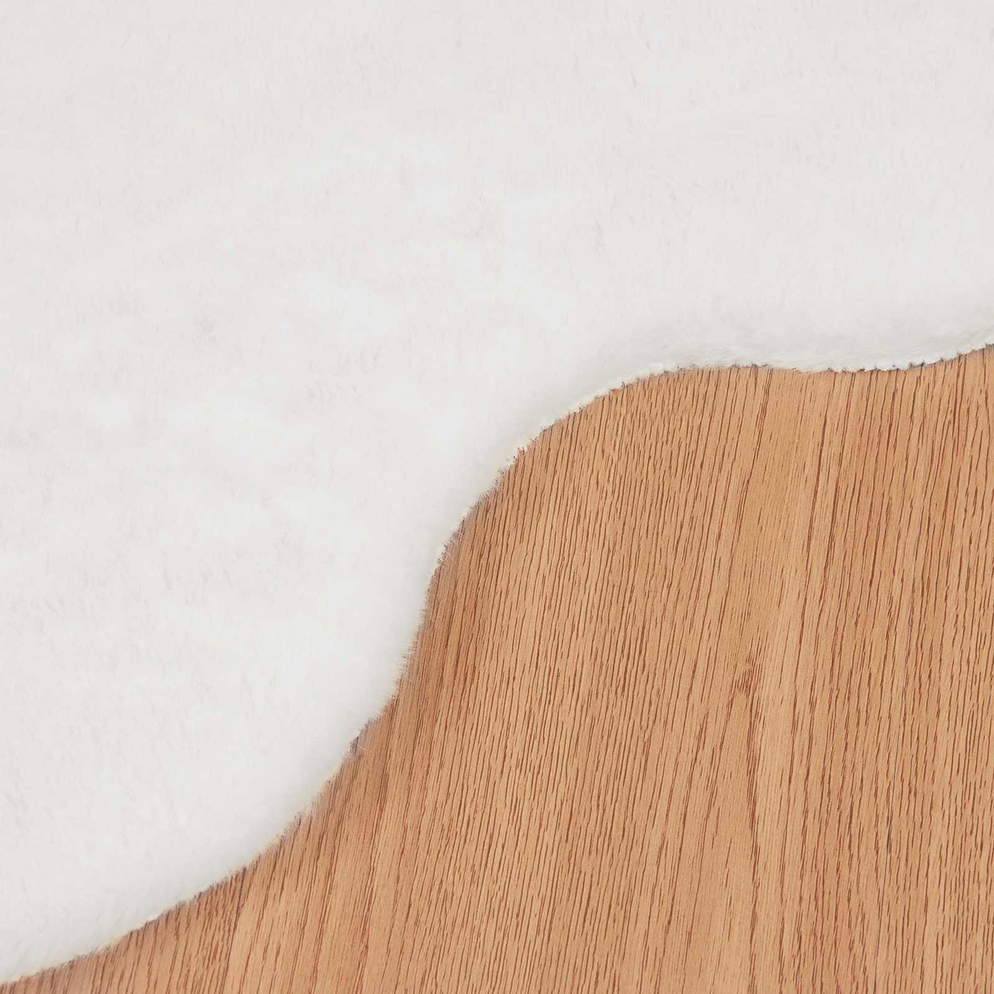 vidaXL Anti-Slip Faux Rabbit Fur Rug OLITE White 80 x 120 cm Polyester