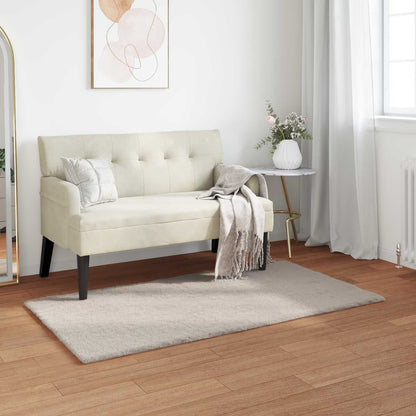 vidaXL Anti-Slip Faux Rabbit Fur Rug OLITE Beige 80 x 150 cm Polyester