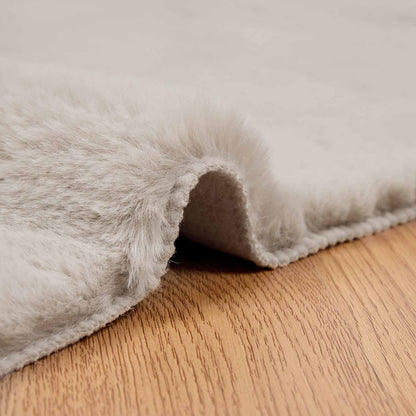vidaXL Anti-Slip Faux Rabbit Fur Rug OLITE Beige 120 x 170 cm