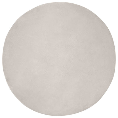 vidaXL Anti-Slip Faux Rabbit Fur Rug OLITE Beige Ø 120 cm Polyester