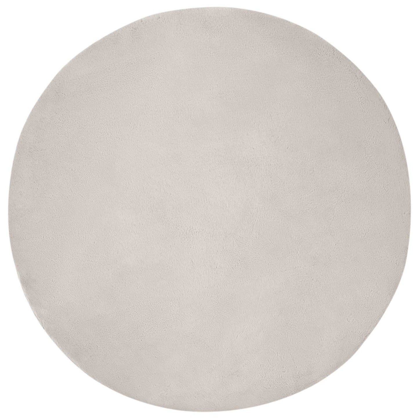 vidaXL Anti-Slip Faux Rabbit Fur Rug OLITE Beige Ø 200 cm Polyester