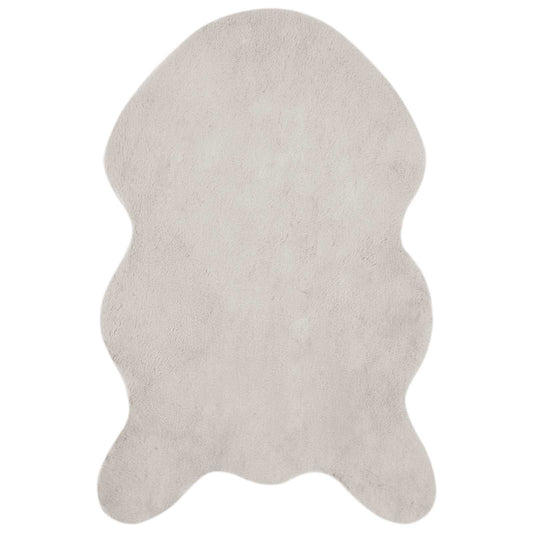 vidaXL Anti-Slip Faux Rabbit Fur Rug OLITE Beige 50 x 80 cm Polyester
