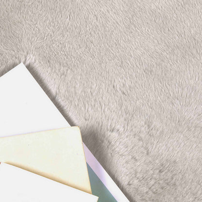 vidaXL Anti-Slip Faux Rabbit Fur Rug OLITE Beige 60 x 90 cm Polyester