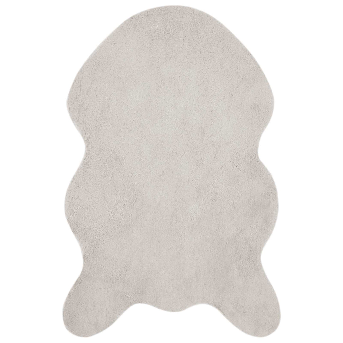 vidaXL Anti-Slip Faux Rabbit Fur Rug OLITE Beige 60 x 90 cm Polyester
