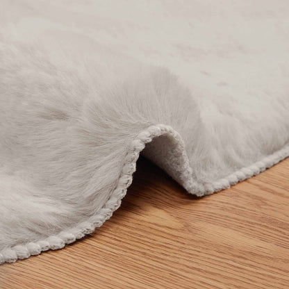 vidaXL Anti-Slip Faux Rabbit Fur Rug OLITE Beige 80 x 120 cm Polyester