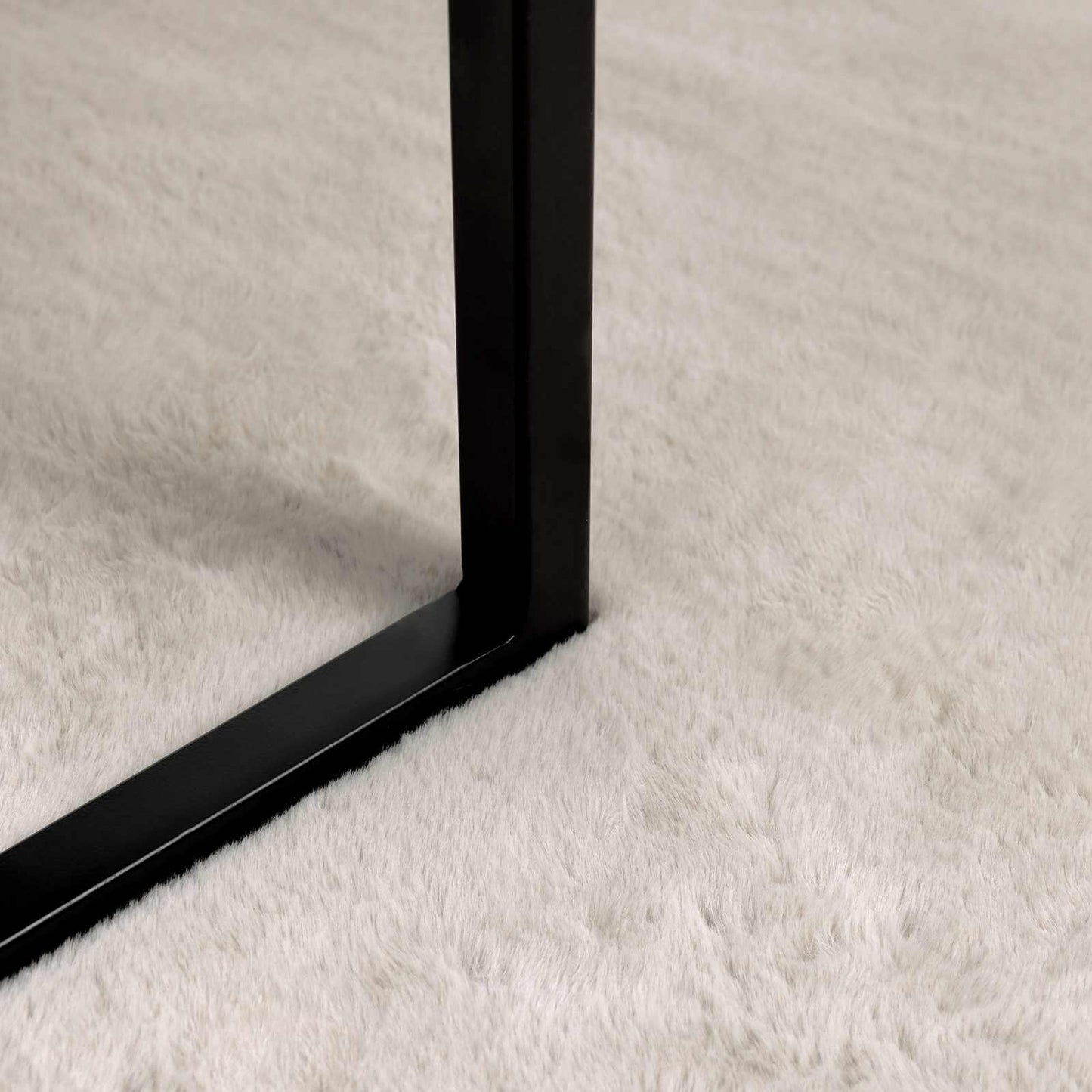 vidaXL Anti-Slip Faux Rabbit Fur Rug OLITE Beige 80 x 120 cm Polyester