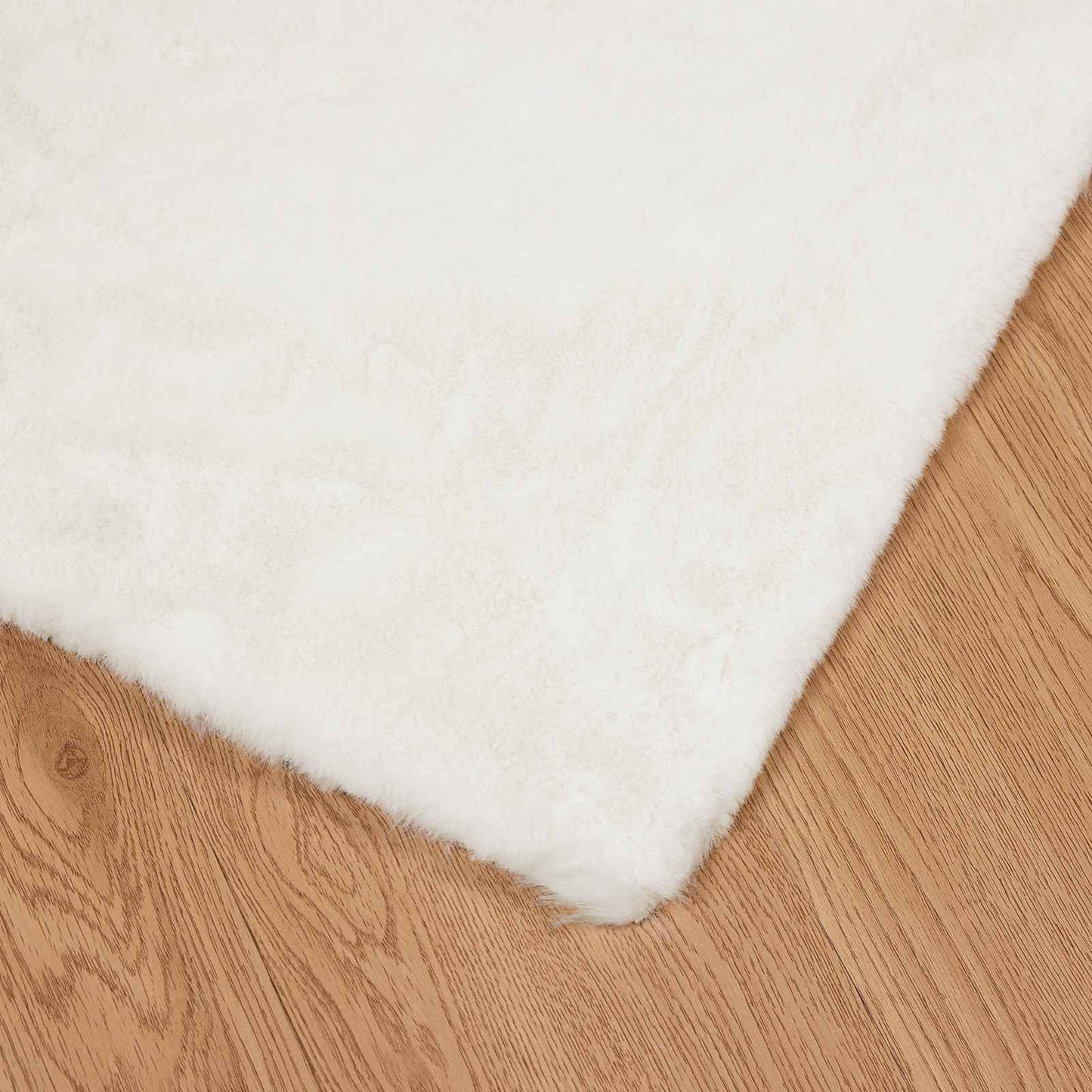 vidaXL Anti-Slip Faux Rabbit Fur Rug OLITE Cream 60 x 110 cm Polyester
