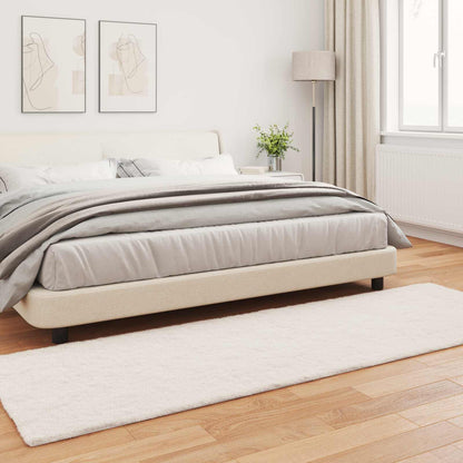 vidaXL Anti-Slip Faux Rabbit Fur Rug OLITE Cream 80 x 250 cm Polyester