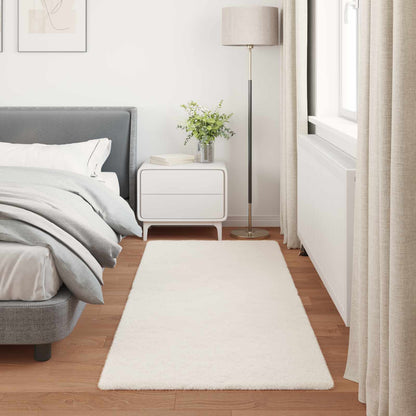 vidaXL Anti-Slip Faux Rabbit Fur Rug OLITE Cream 100 x 200 cm