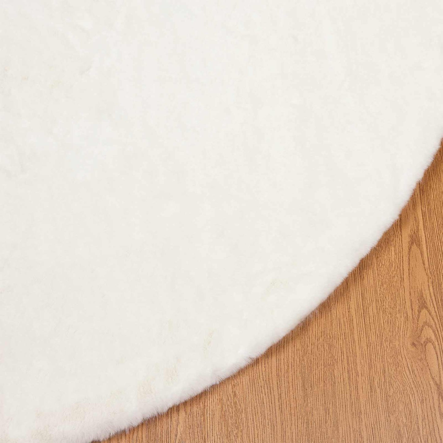 vidaXL Anti-Slip Faux Rabbit Fur Rug OLITE Cream Ø 160 cm Polyester