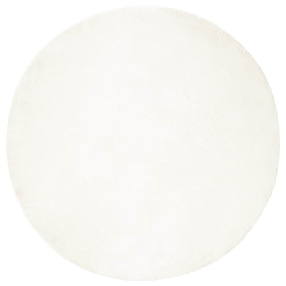 vidaXL Anti-Slip Faux Rabbit Fur Rug OLITE Cream Ø 160 cm Polyester