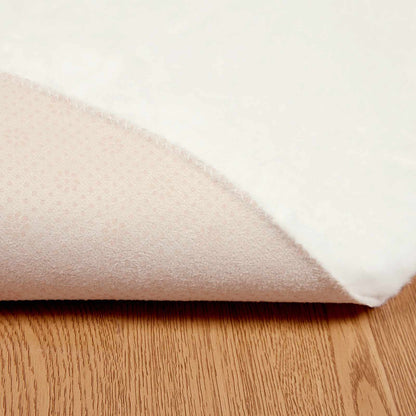 vidaXL Anti-Slip Faux Rabbit Fur Rug OLITE Cream Ø 200 cm Polyester