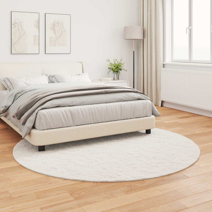 vidaXL Anti-Slip Faux Rabbit Fur Rug OLITE Cream Ø 200 cm Polyester