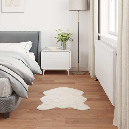 vidaXL Anti-Slip Faux Rabbit Fur Rug OLITE Cream 50 x 80 cm Polyester