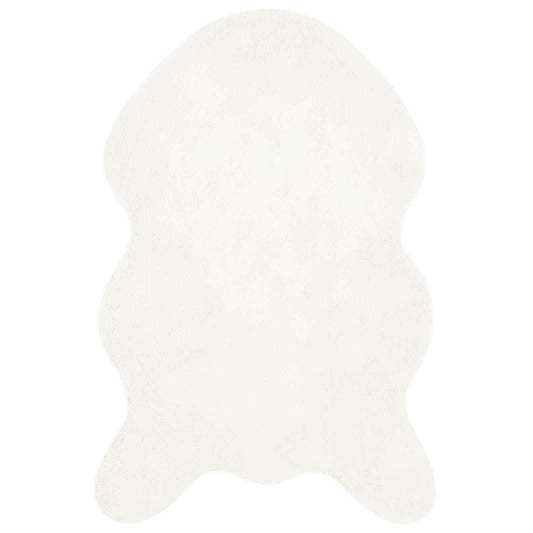 vidaXL Anti-Slip Faux Rabbit Fur Rug OLITE Cream 50 x 80 cm Polyester