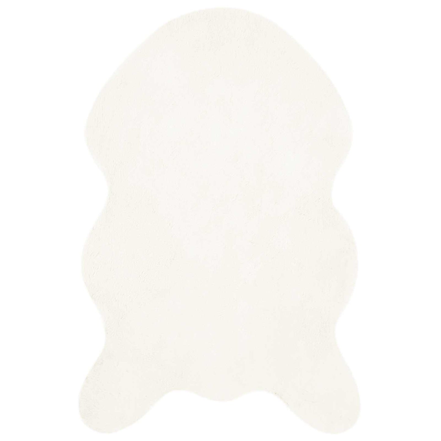 vidaXL Anti-Slip Faux Rabbit Fur Rug OLITE Cream 60 x 90 cm Polyester