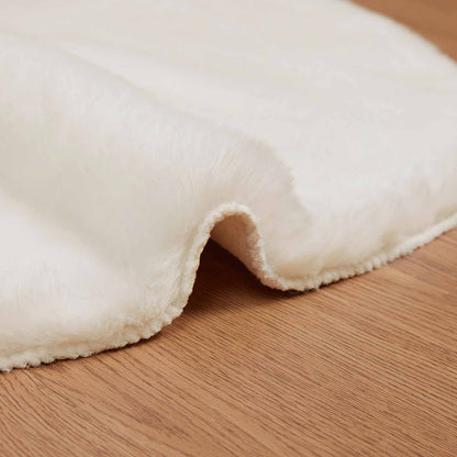 vidaXL Anti-Slip Faux Rabbit Fur Rug OLITE Cream 80 x 120 cm Polyester