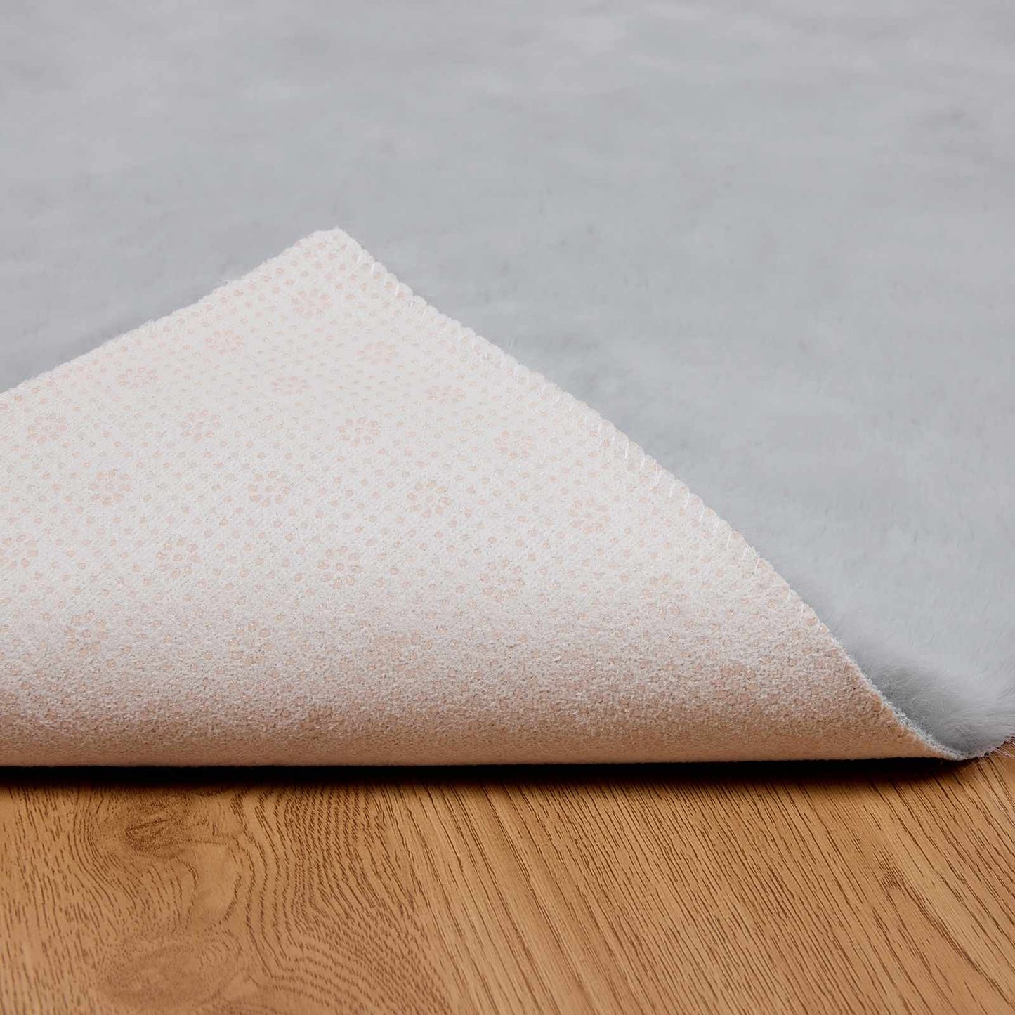 vidaXL Anti-Slip Faux Rabbit Fur Rug OLITE Grey 80 x 250 cm Polyester