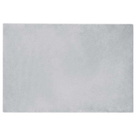 vidaXL Anti-Slip Faux Rabbit Fur Rug OLITE Grey 120 x 170 cm Polyester