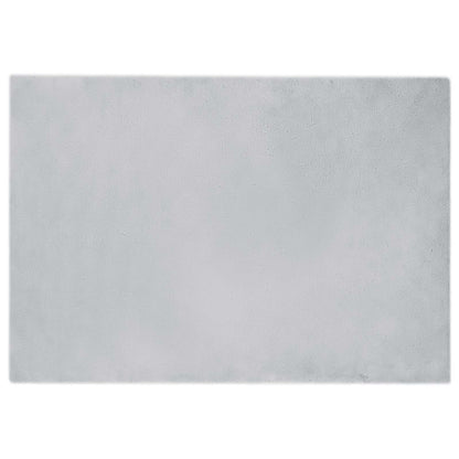 vidaXL Anti-Slip Faux Rabbit Fur Rug OLITE Grey 140 x 200 cm Polyester