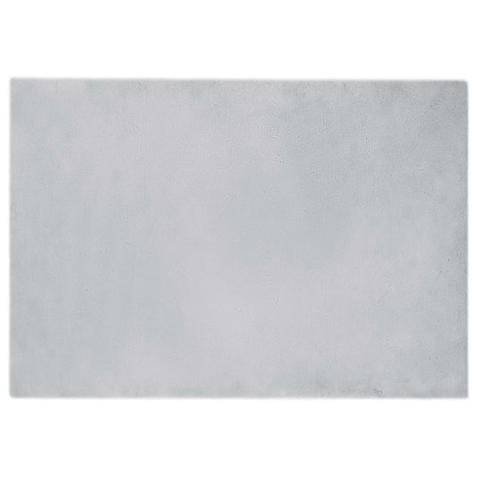 vidaXL Anti-Slip Faux Rabbit Fur Rug OLITE Grey 140 x 200 cm Polyester