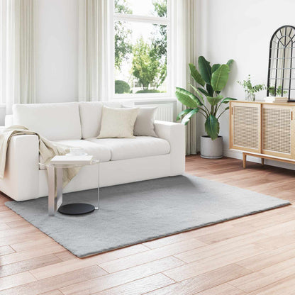 vidaXL Anti-Slip Faux Rabbit Fur Rug OLITE Grey 160 x 230 cm Polyester