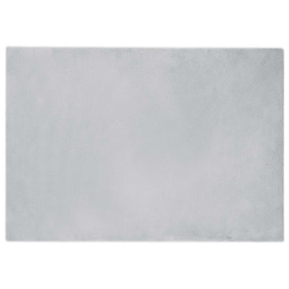 vidaXL Anti-Slip Faux Rabbit Fur Rug OLITE Grey 160 x 230 cm Polyester