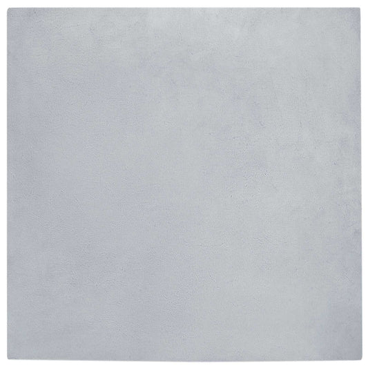 vidaXL Anti-Slip Faux Rabbit Fur Rug OLITE Grey 120 x 120 cm Polyester