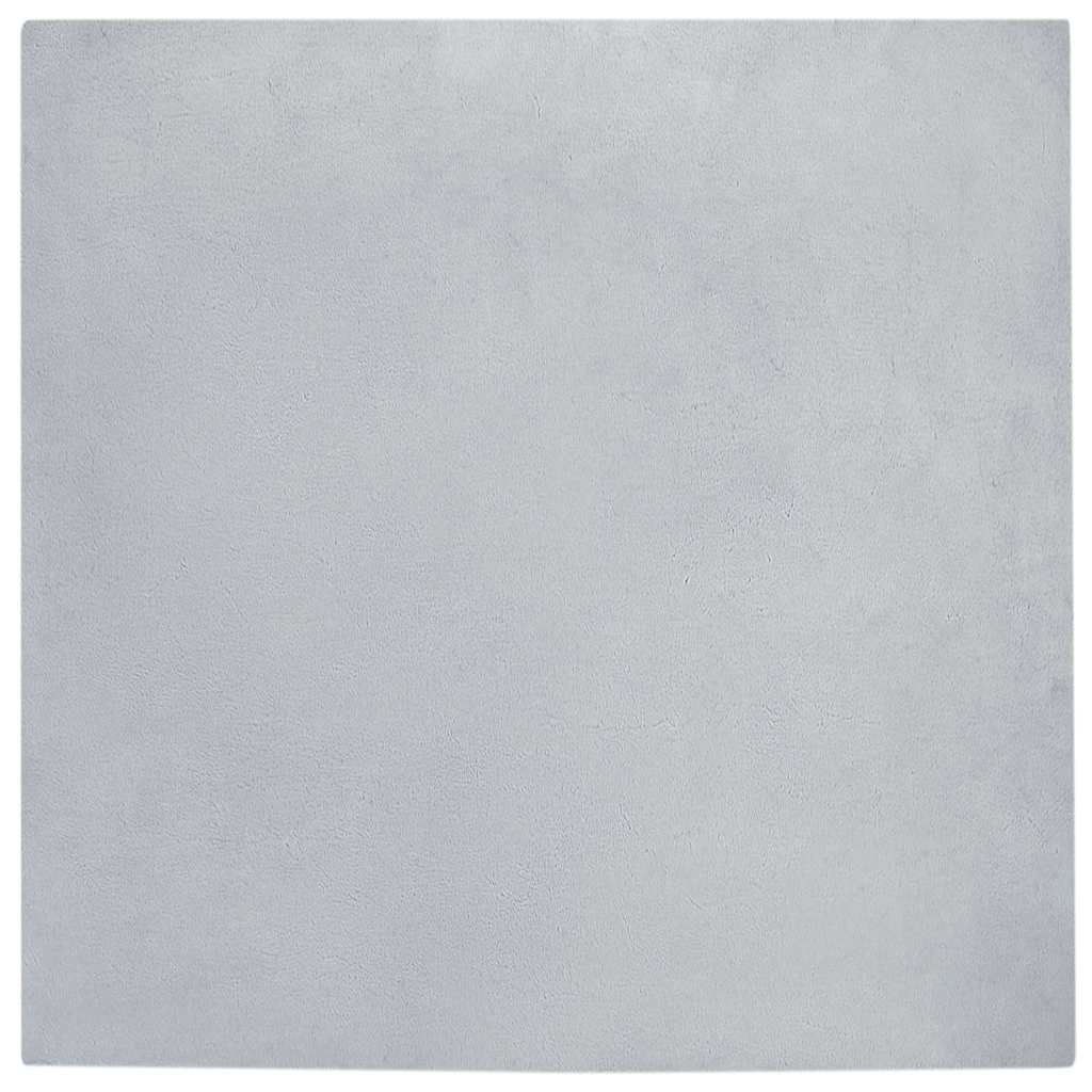 vidaXL Anti-Slip Faux Rabbit Fur Rug OLITE Grey 200 x 200 cm Polyester
