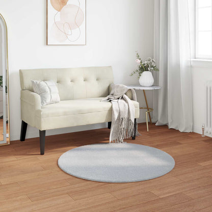 vidaXL Anti-Slip Faux Rabbit Fur Rug OLITE Grey Ø 100 cm Polyester