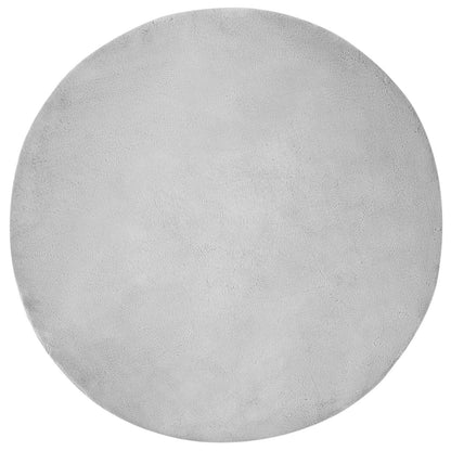 vidaXL Anti-Slip Faux Rabbit Fur Rug OLITE Grey Ø 100 cm Polyester