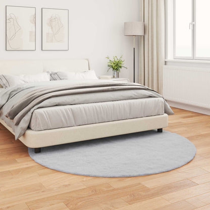 vidaXL Anti-Slip Faux Rabbit Fur Rug OLITE Grey Ø 200 cm Polyester