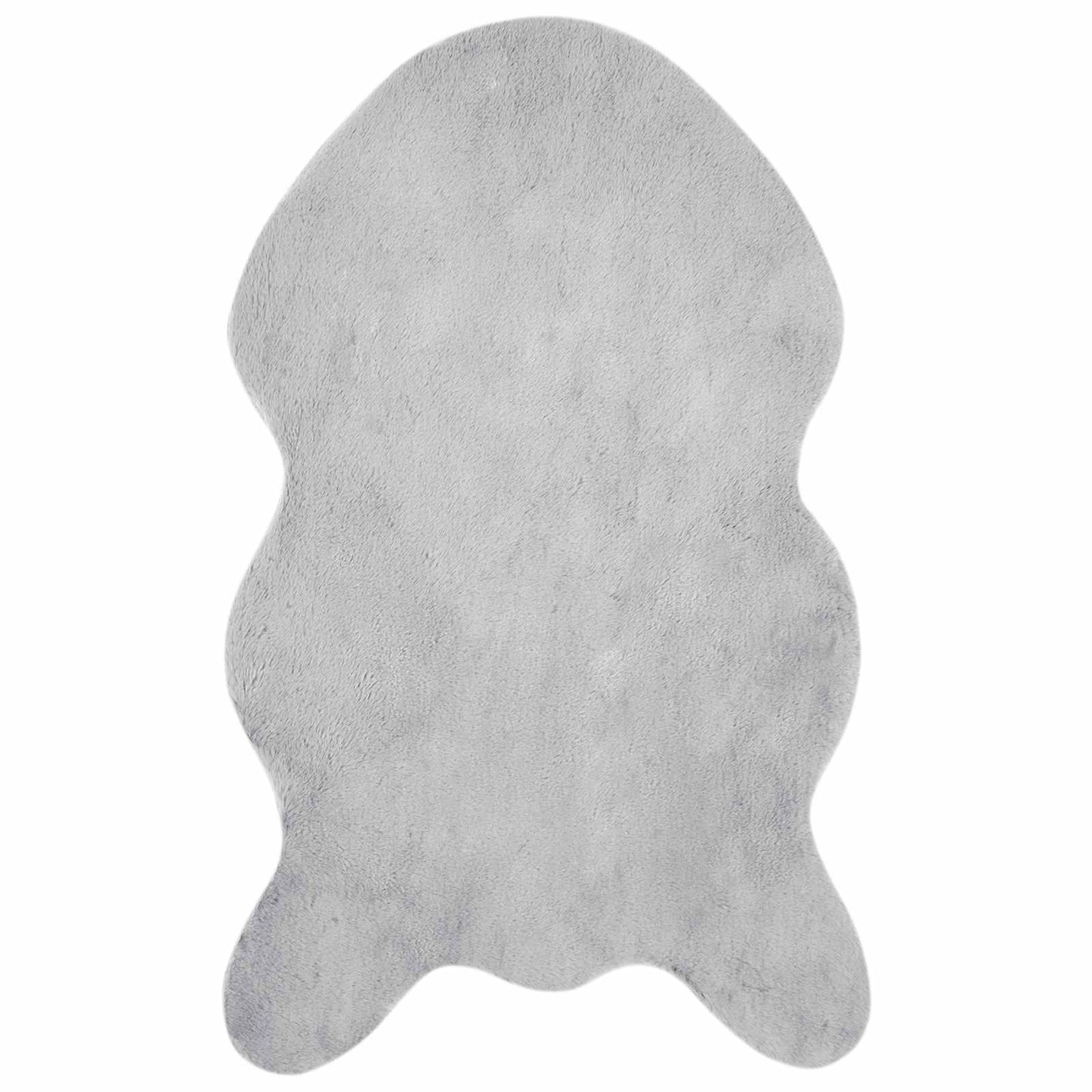 vidaXL Anti-Slip Faux Rabbit Fur Rug OLITE Grey 50 x 80 cm Polyester