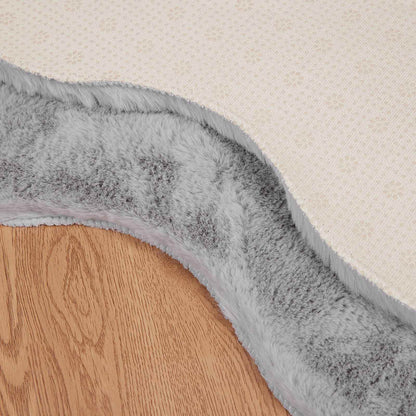 vidaXL Anti-Slip Faux Rabbit Fur Rug OLITE Grey 60 x 90 cm Polyester
