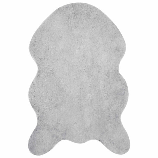 vidaXL Anti-Slip Faux Rabbit Fur Rug OLITE Grey 60 x 90 cm Polyester