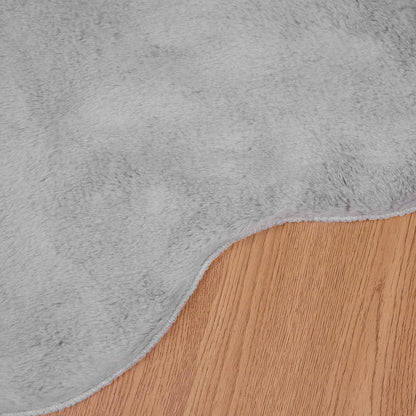 vidaXL Anti-Slip Faux Rabbit Fur Rug OLITE Grey 80 x 120 cm Polyester