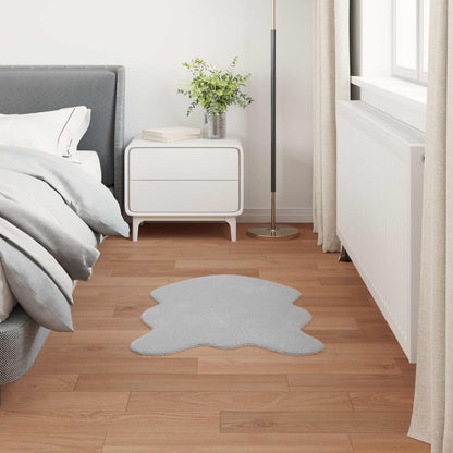 vidaXL Anti-Slip Faux Rabbit Fur Rug OLITE Grey 80 x 120 cm Polyester