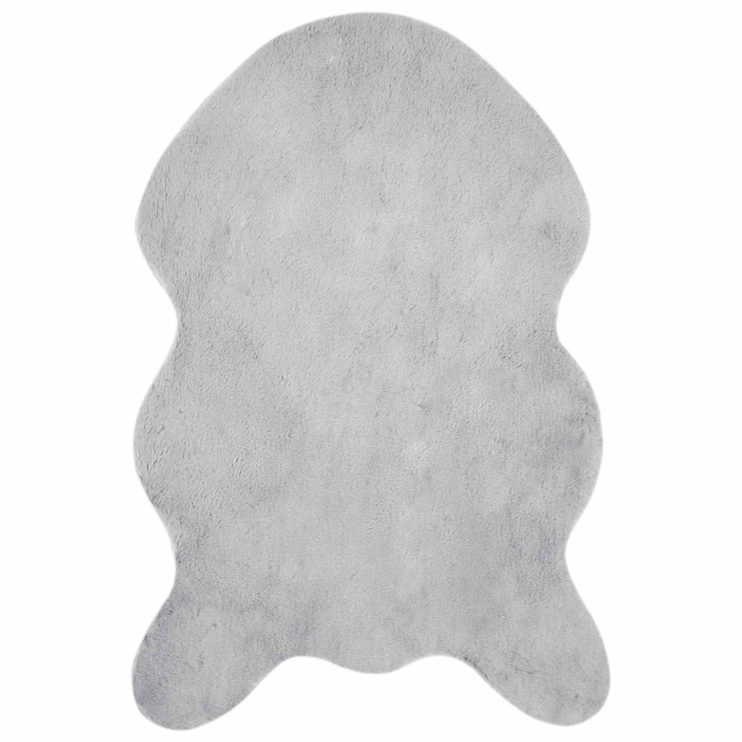 vidaXL Anti-Slip Faux Rabbit Fur Rug OLITE Grey 80 x 120 cm Polyester