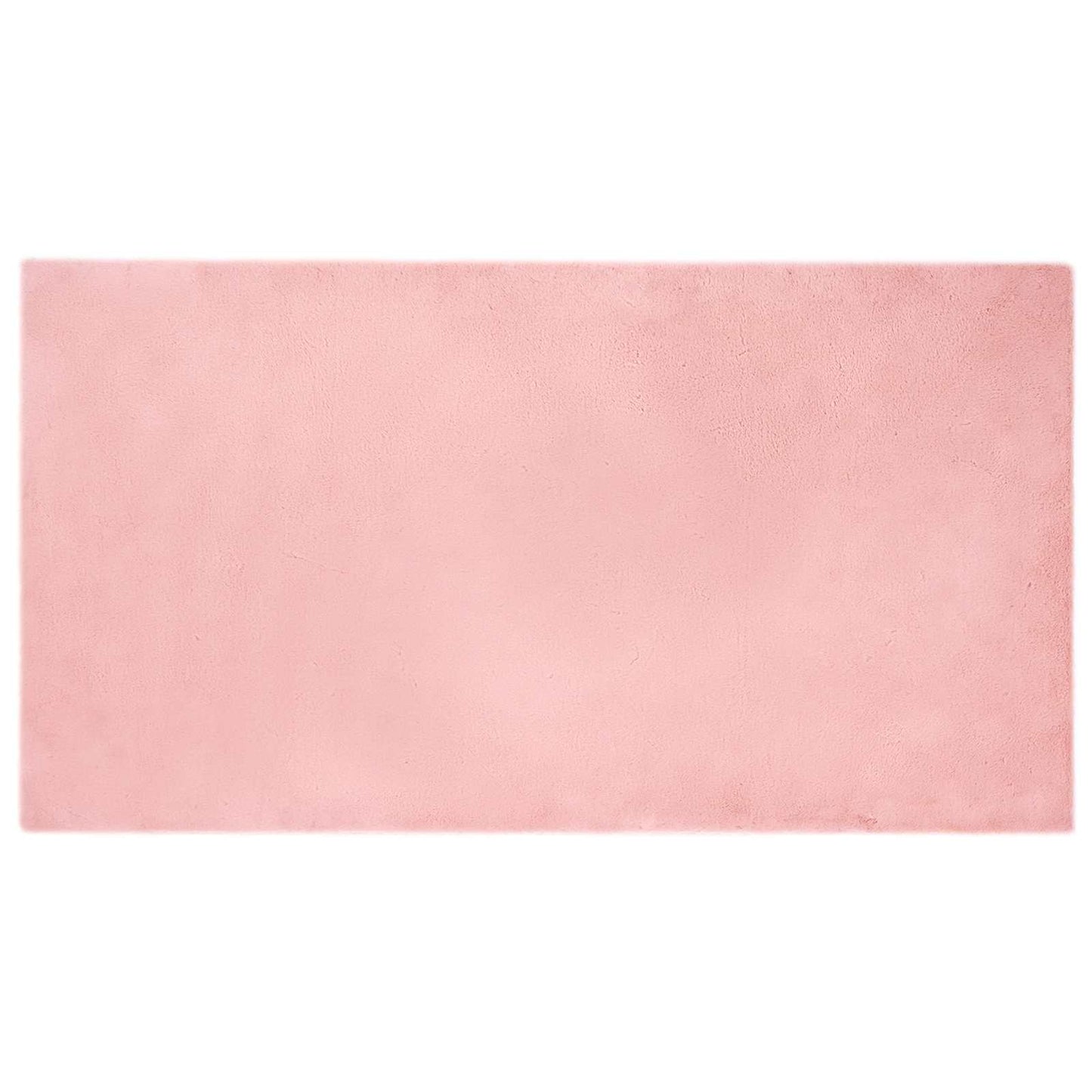 vidaXL Anti-Slip Faux Rabbit Fur Rug OLITE Pink 60 x 110 cm Polyester