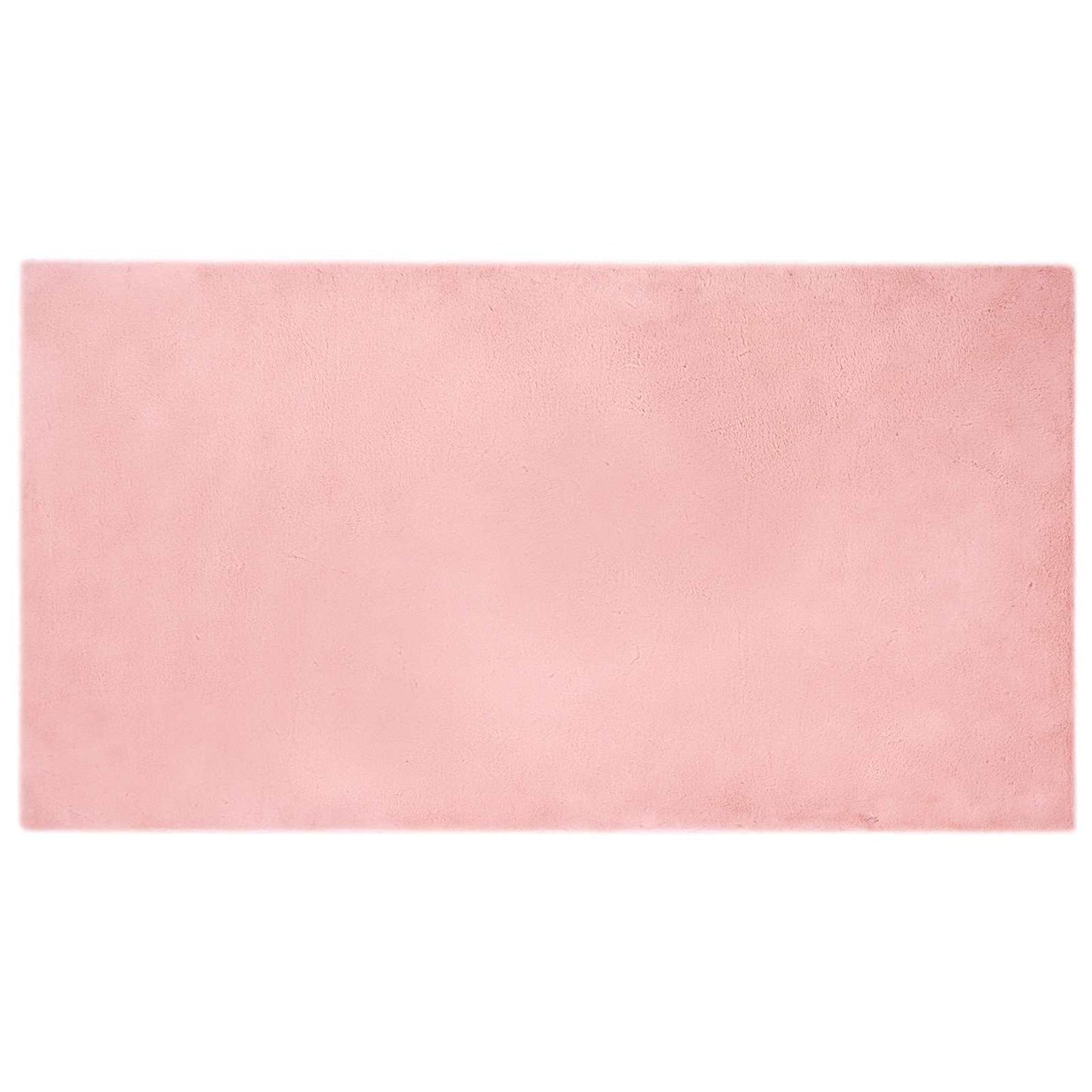 vidaXL Anti-Slip Faux Rabbit Fur Rug OLITE Pink 80 x 150 cm Polyester