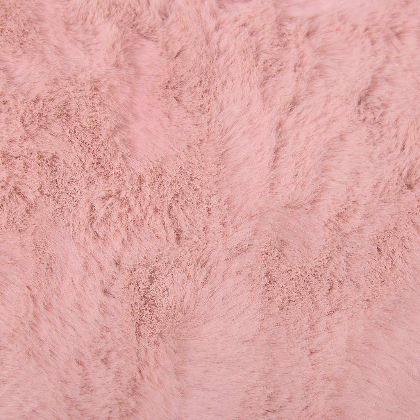 vidaXL Anti-Slip Faux Rabbit Fur Rug OLITE Pink 100 x 200 cm Polyester