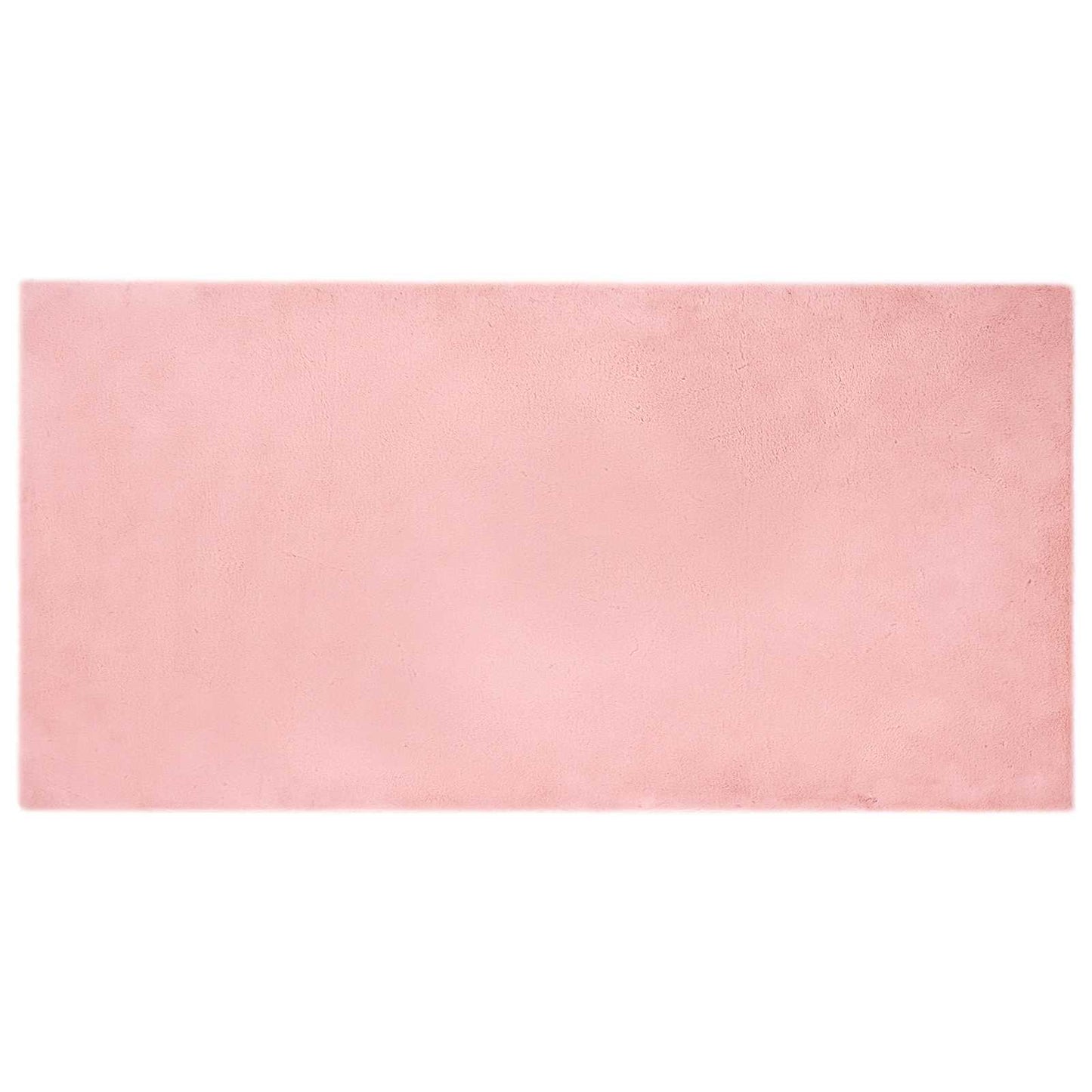 vidaXL Anti-Slip Faux Rabbit Fur Rug OLITE Pink 100 x 200 cm Polyester