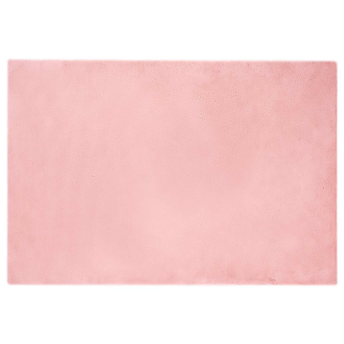 vidaXL Anti-Slip Faux Rabbit Fur Rug OLITE Pink 120 x 170 cm Polyester