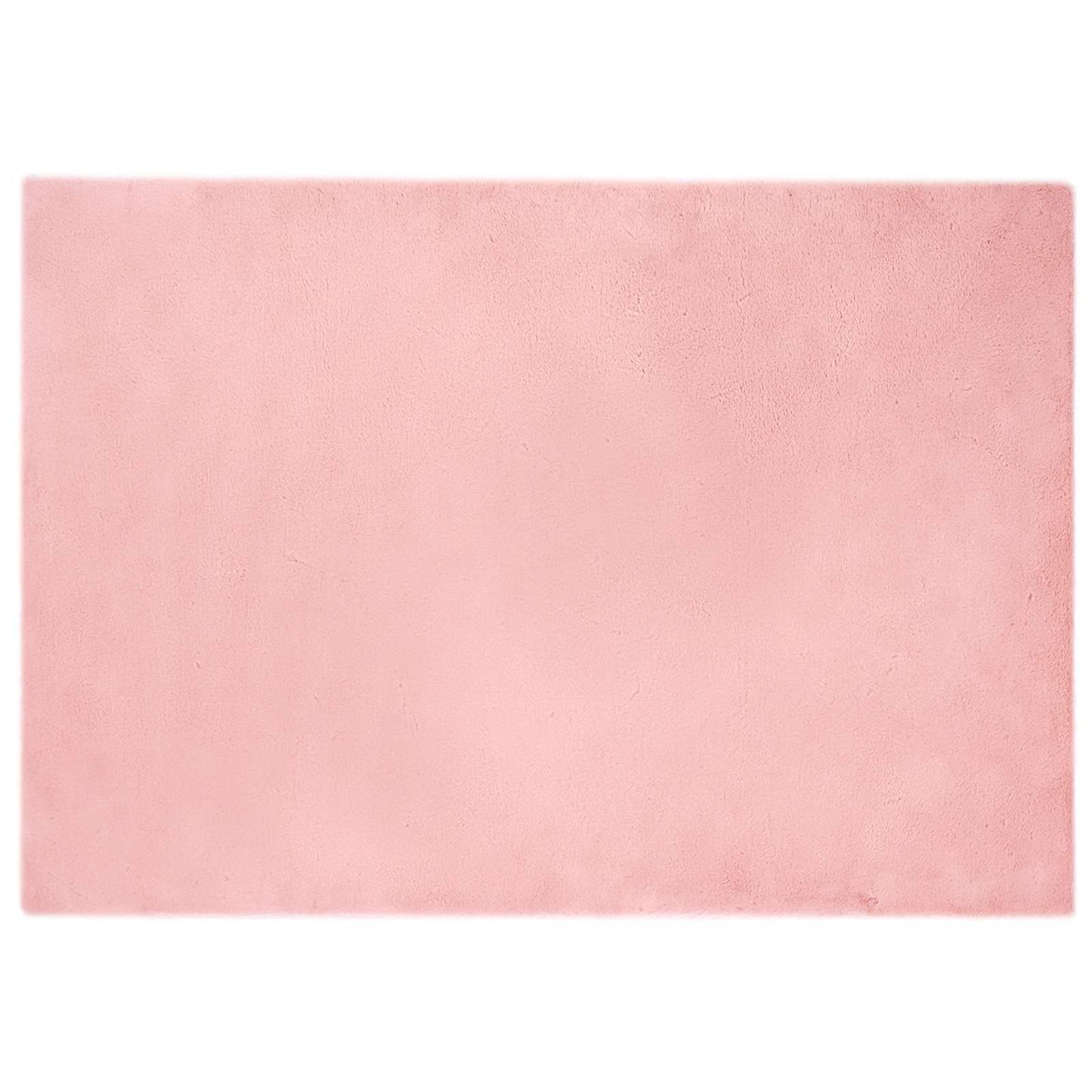 vidaXL Anti-Slip Faux Rabbit Fur Rug OLITE Pink 160 x 230 cm Polyester