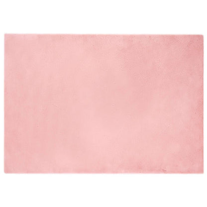 vidaXL Anti-Slip Faux Rabbit Fur Rug OLITE Pink 160 x 230 cm Polyester